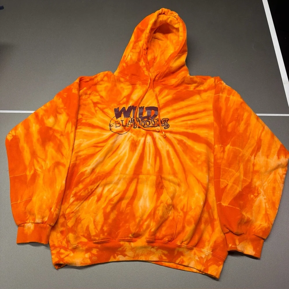 Tie‎ Dye Clothing Co Wild Thing FBLA Hoodie Orange Sweatshirt Women’s Medium
